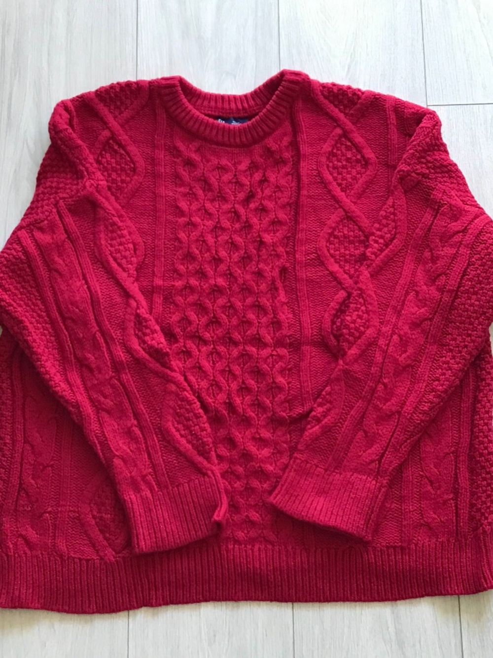 100% Cotton Cable-Knit Oversized Sweater